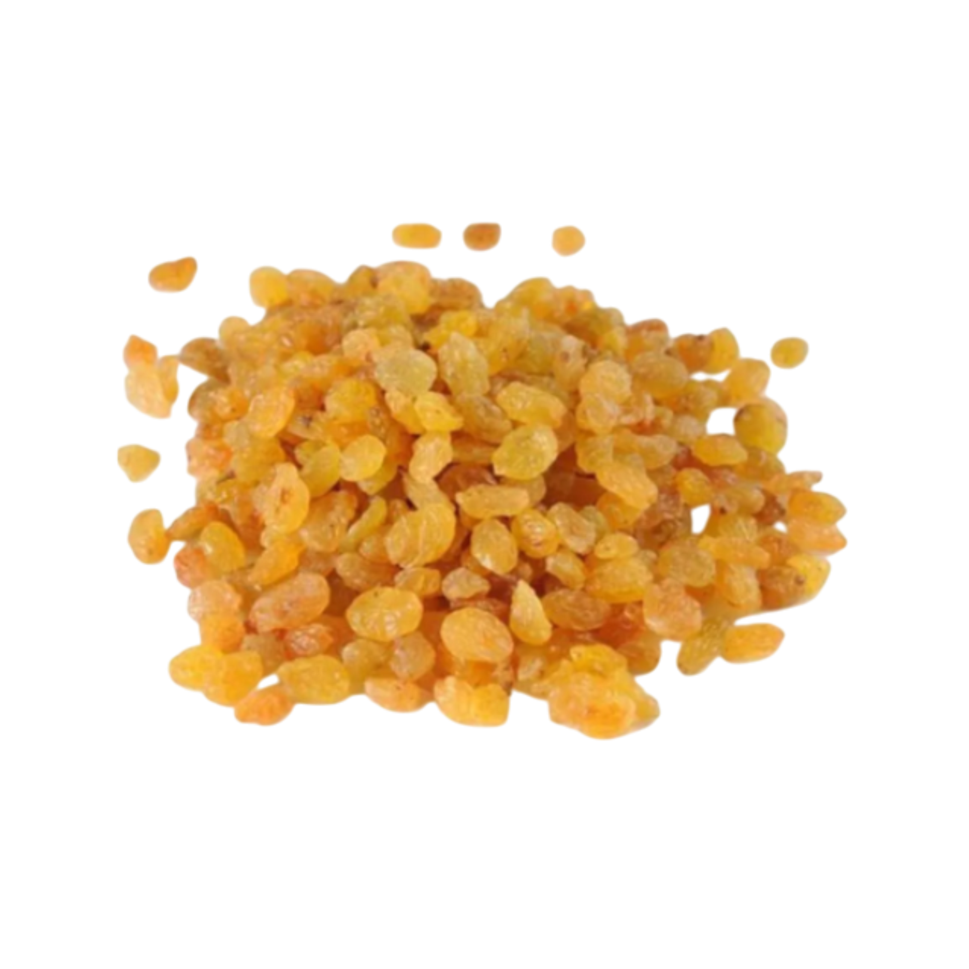 Golden raisins in a bulk package ready for export.
