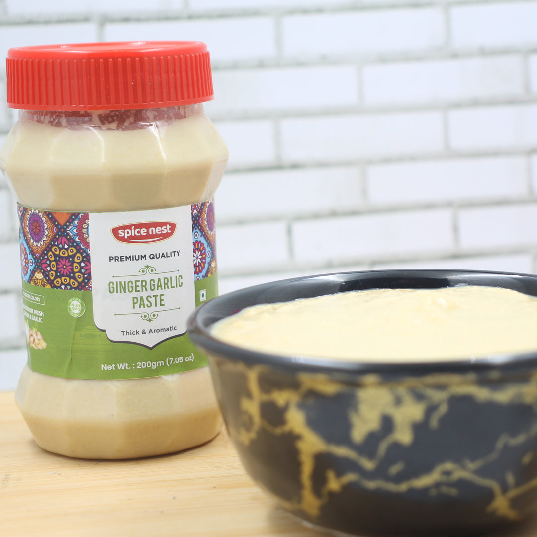 Spice Nest Ginger Garlic paste 1kg (1000gm) Ready To Use Adrak Lahsun Paste| Naturally Processed, Quality Assured, Fresh Homemade Ingredients | No Added Flavor