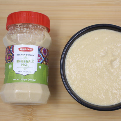 Spice Nest Ginger Garlic paste 1kg (1000gm) Ready To Use Adrak Lahsun Paste| Naturally Processed, Quality Assured, Fresh Homemade Ingredients | No Added Flavor