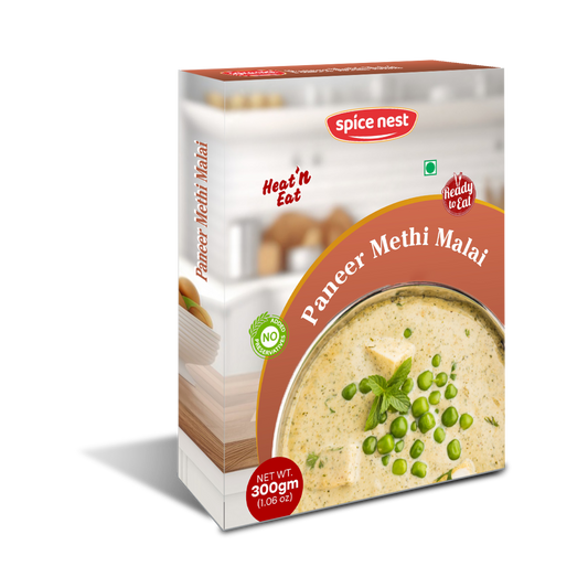 Bulk ready to eat paneer methi malai carton for wholesale B2B distribution and export shipment