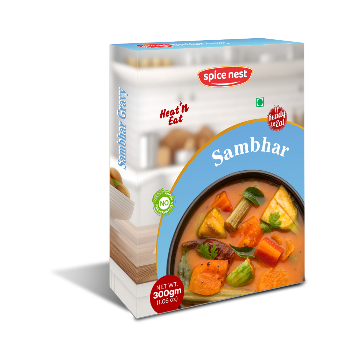 Ready to Eat Sambhar packed food by Spice Nest with authentic South Indian taste